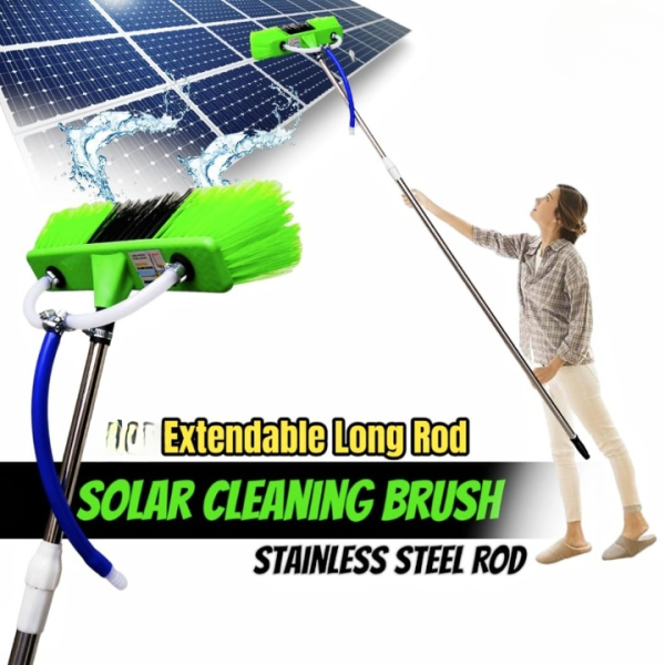 6ft Extendable  Steel Solar Panel Cleaning Brush