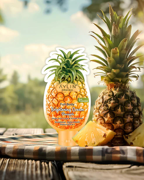 Aylin Organic Full Body Brightening Cream With Pineapple Extract 100 Ml